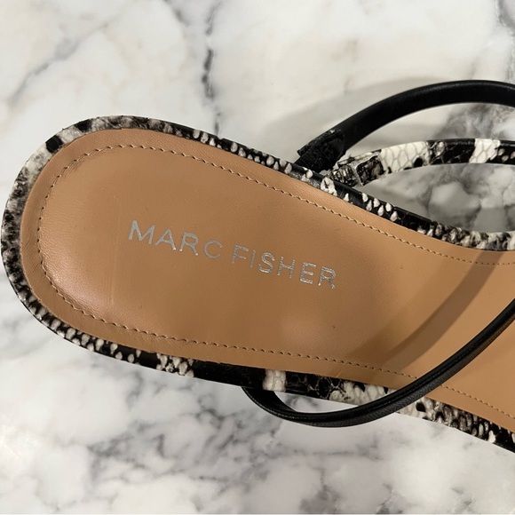Marc Fisher Snakeskin ‘Aliana’ Sandals Block Heel Bloggers Favorite Size 9.5 - Picture 13 of 16